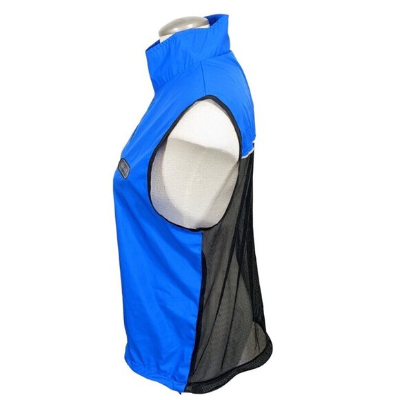 Sugoi Womens Size Small Cycling Vest Zip Front Blue Scotchlite Polyester Mesh - Picture 2 of 6